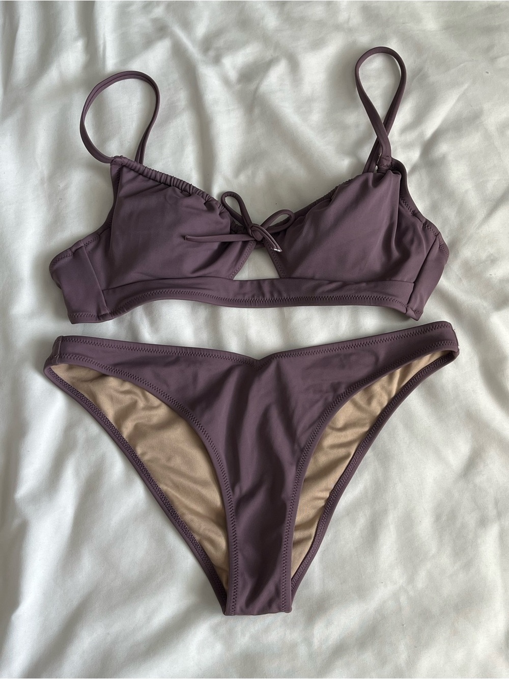 Shade & Shore Two-Piece Bikini Set in Purple 32B Small